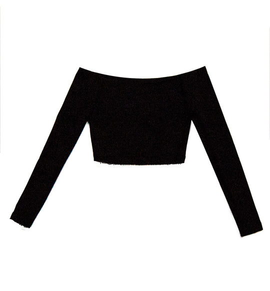 Pierced Off Shoulder Crop Top