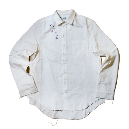 Pills Grosgrain Signature Pierced Buttondown Shirt