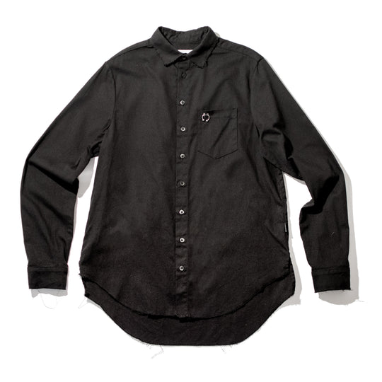 Black Signature Pierced Buttondown Shirt